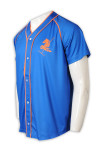 BU39 Custom Print Foxtrot Blue Baseball Shirt for Men