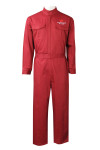 D336 Customised Red Marine Engineer Uniform Coveralls Sample