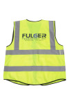 D340 Customized Reflective Industrial Uniform Zipper Printing Yellow Reflectorized Fitted Safety Vest