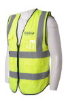 D340 Customized Reflective Industrial Uniform Zipper Printing Yellow Reflectorized Fitted Safety Vest