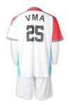 WTV178 Custom-made Soccer Jerseys Men's Football Training Kit White Tee and Shorts Set