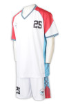 WTV178 Custom-made Soccer Jerseys Men's Football Training Kit White Tee and Shorts Set