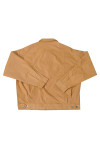 R335 Sample and Bulk Order Long Sleeve Brown Shirts with Chest Pockets Thick Jacket Shirts with Fashion Silver Buttons 