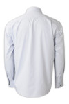 R336 Custom Design a Black and White Button Long Sleeve Shirt Company Uniform with Chest Pockets