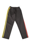 U367 Customised Design Wide Leg Track Pants with Mixed Colours Side Stripes Details