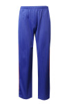 U369 Design Your Own Sports Pants with Contrast Side Stripe Blue Track Pants with Golden Red Stripes Lightweight Joggers