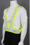 iG-BD-CN-109 Adjustable Velcro Seat Belt Industrial Uniform Yellow Reflective Vest 