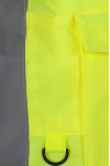 iG-BD-CN-104 Class 2 Zip Up Hi Vis Fluorescent Yellow V-Neck Zipper Large-Capacity Pockets Reflective Zippered Safety Vest 