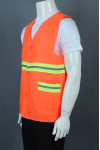 iG-BD-CN-102 Orange Button V-neck Road Administration Site Industrial Uniform Reflective Vest Luminous Safety Vest