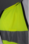IG-BD-CN-100 Fluorescent Yellow Multi-Pocket Industrial Uniform Security Zip Up Hi Vis Reflective Vest 