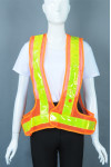 IG-BD-CN-096 LED Iights Adjustable Velcro Fluorescent Yellow Industrial Uniform  Reflective Vest 