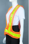 IG-BD-CN-096 LED Iights Adjustable Velcro Fluorescent Yellow Industrial Uniform  Reflective Vest 