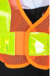 IG-BD-CN-096 LED Iights Adjustable Velcro Fluorescent Yellow Industrial Uniform  Reflective Vest 