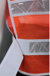 iG-BD-CN-095 Orange Breathable Net Velcro Adjustment Industrial Uniform Reflective Vest  