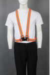 IG-BD-CN-078 Orange Elastic Adjustable Vest Fast Buckle Industrial Uniform Reflective Strap Vest Hi Visibility Gear 