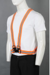 IG-BD-CN-078 Orange Elastic Adjustable Vest Fast Buckle Industrial Uniform Reflective Strap Vest Hi Visibility Gear 