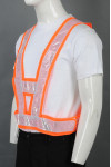 IG-BD-CN-077 Orange Velcro Adjustment Sanitation Engineering Traffic And Road Administration Industrial Uniform Reflective Vest Class 3 High Visibility Vest