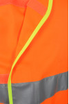 IG-BD-CN-076 Orange Velcro Jacket Safety Industrial Uniforms Reflective Vest Printed Hi Vis Vests