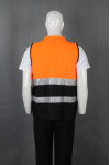 IG-BD-CN-074 Orange Hit Black Stitching Color Zip Coat Industrial Uniform Reflective Vest Multi Pocket Padded Hi Visibility FR Insulated Vest 