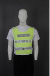 IG-BD-CN-073  Fluorescent Yellow Breathable Net Velcro Adjustment Industrial Uniform Reflective Vest 