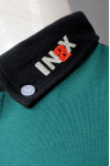 P1281 Manufactured Green Male Contrast Color Shoulder Machine Collar Plus Button Polo-Shirt