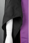 CHR018 Custom-made Black Pastoral Clergy Robes and Purple Stoles 