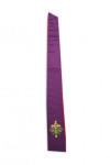 CHR018 Custom-made Black Pastoral Clergy Robes and Purple Stoles 