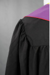 CHR018 Custom-made Black Pastoral Clergy Robes and Purple Stoles 