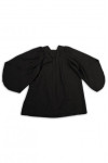 CHR018 Custom-made Black Pastoral Clergy Robes and Purple Stoles 