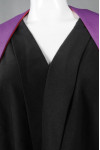 CHR018 Custom-made Black Pastoral Clergy Robes and Purple Stoles 