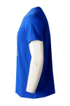 T1033 Manufacturing Short Sleeve Round Neck Hot Rhinestone Hot Stone Logo Blue T-Shirt 