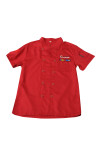 KI110 Customized Short-Sleeved Double-Breasted Printing, Shoulder-Positioned Pen Insertion Side Pockets Chef Uniform