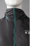 J894 Manufacturing Men's Group Hooded Tour Guide Print Windbreaker Jacket 