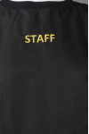 AP167 Personalised Apron with Embroidered Employee Name Black Kitchen Apron with Back Straps