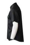 R331 Professional Custom-made Black Embroidered Short Sleeve Cleaning Shirts