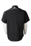 R331 Professional Custom-made Black Embroidered Short Sleeve Cleaning Shirts