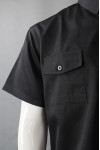 R331 Professional Custom-made Black Embroidered Short Sleeve Cleaning Shirts