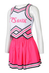 CH206 Custom Sleeveless Cheerleading Print LOGO Pleated Skirt 2 Piece Girl Cheerleader Outfit