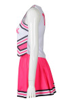 CH206 Custom Sleeveless Cheerleading Print LOGO Pleated Skirt 2 Piece Girl Cheerleader Outfit