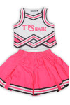 CH206 Custom Sleeveless Cheerleading Print LOGO Pleated Skirt 2 Piece Girl Cheerleader Outfit