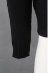 JUM056 Mass Customized Round Neck Long Sleeve Black  Knit Sweater