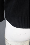 JUM056 Mass Customized Round Neck Long Sleeve Black  Knit Sweater