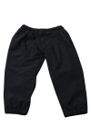 U363 Custom Design Black Track Pants with Elastic Waistband White Drawstring Zipper Cuffs Unisex Sport Pants