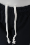 U363 Custom Design Black Track Pants with Elastic Waistband White Drawstring Zipper Cuffs Unisex Sport Pants