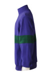 Z526 Manufacture Color Matching Polar Fleece Silver Zipper Half Chest Zipper Hoodies