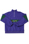 Z526 Manufacture Color Matching Polar Fleece Silver Zipper Half Chest Zipper Hoodies