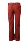 H242 design straight retro red casual trousers Pant and Trousers 