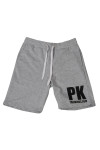 U370 Custom Gray Elastic Waist Drawstring Silkscreen Logo Sport Pants Athletic Shorts