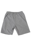 U370 Custom Gray Elastic Waist Drawstring Silkscreen Logo Sport Pants Athletic Shorts