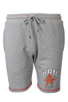 U372 Personal Design Gray Sports Shorts Custom Print Fitness Sprint Workouts Basketball Fleece Sport Pants 